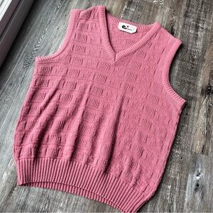 Vintage Pink V-Neck Sweater Vest